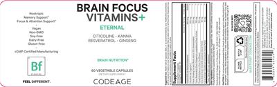 Brain Focus Vitamins+ Eternal label