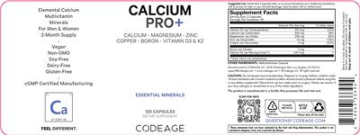 Calcium Pro+ label