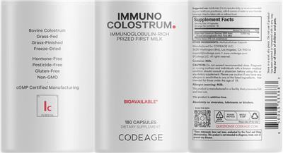 Immuno Colostrum label