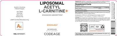 Liposomal Acetyl L-Carnitine+ label
