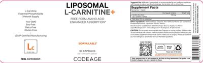 Liposomal L-Carnitine+ label