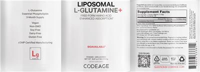 Liposomal L-Glutamine+ label