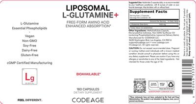 Liposomal L-Glutamine+ label