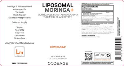 Liposomal Moringa+ label