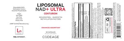 Liposomal NAD+ Ultra label