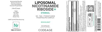 Liposomal Nicotinamide Riboside+ label