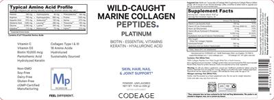 Wild-Caught Marine Collagen Peptides Unflavored label