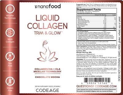 Liquid Collagen Chocolate Mocha label