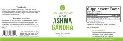 Ashwagandha label