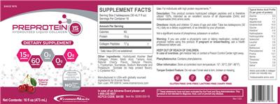 PreProtein Natural Cherry Flavor label