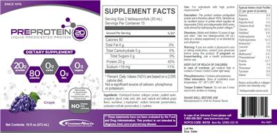 PreProtein Grape label