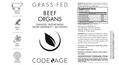 Beef Organs label