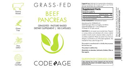 Beef Pancreas label