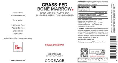 Grass-Fed Bone Marrow label