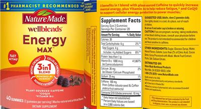 Energy Max Mocha label