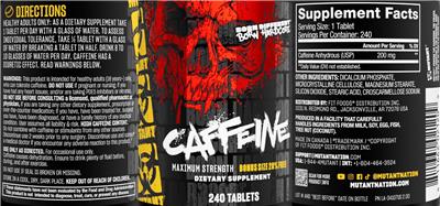 Caffeine label