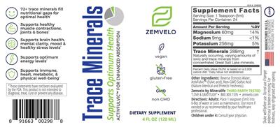 Trace Minerals label