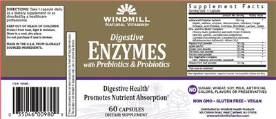 Digestive Enzymes with Prebiotics & Probiotics label