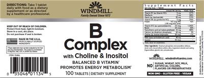 B Complex with Choline & Inositol label