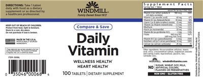 Daily Vitamin label