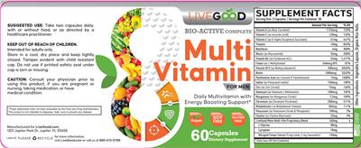 Bio-Active Complete Multi Vitamin for Men label