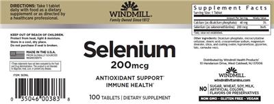 Selenium 200 mcg label