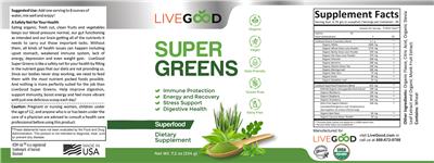 Super Greens label