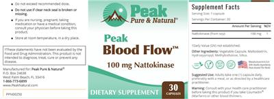 Peak Blood Flow label