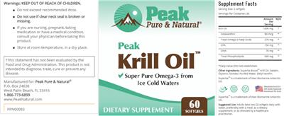 Peak Krill Oil label
