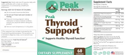 Peak Thyroid Support label