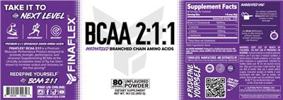 BCAA 2:1:1 Unflavored label