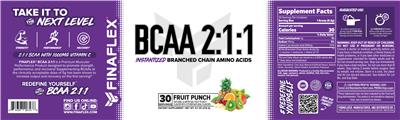 BCAA 2:1:1 Fruit Punch label