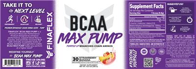 BCAA Max Pump Strawberry Banana label