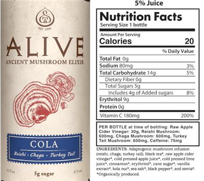 Alive Cola label