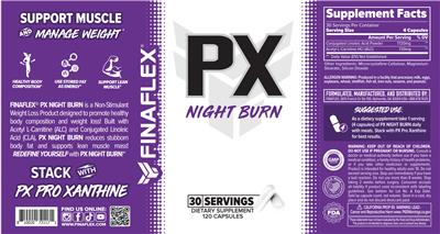 PX Night Burn label