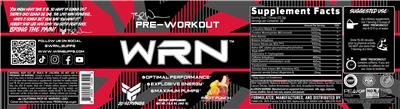WRN Pre-Workout Fruit Punch label