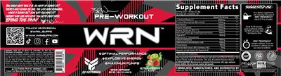 WRN Pre-Workout Strawberry Kiwi label