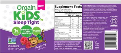 Kids Sleep Tight Raspberry Flavored label