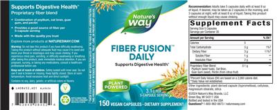 Fiber Fusion Daily 3.1 g label