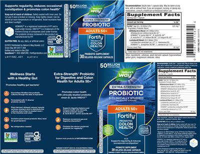 Fortify Adults 50+ Probiotic Extra Strength 50 Billion label