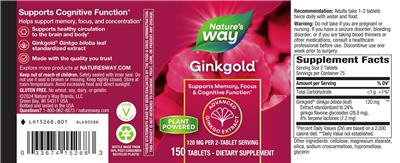 Ginkgold 120 mg label