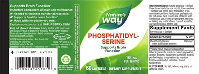 Phosphatidylserine 100 mg label