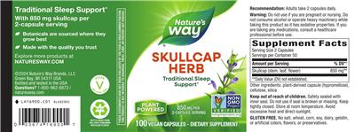 Skullcap Herb label