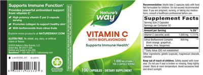 Vitamin C with Bioflavonoids 1,000 mg label