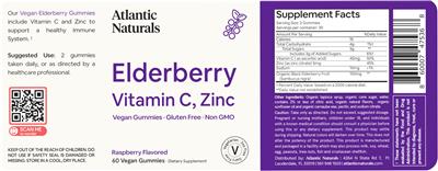 Elderberry Raspberry Flavored label