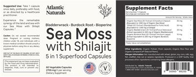 Sea Moss with Shilajit label