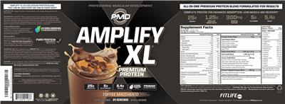 Amplify XL Toffee Macchiato label