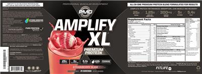 Amplify XL Strawberry Slam label