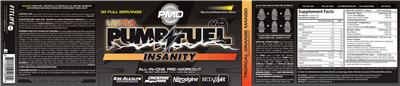 Ultra Pump Fuel v.5 Insanity Tropical Orange Mango label
