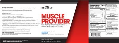 Muscle Provider Vanilla Flavor label
